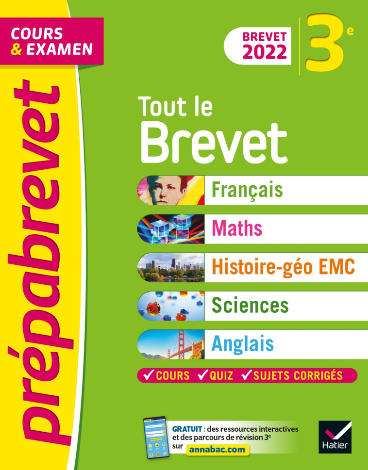 Prépabrevet Tout le brevet - tout-en-un 3e Brevet 2022 - Caroline Bureau - HATIER