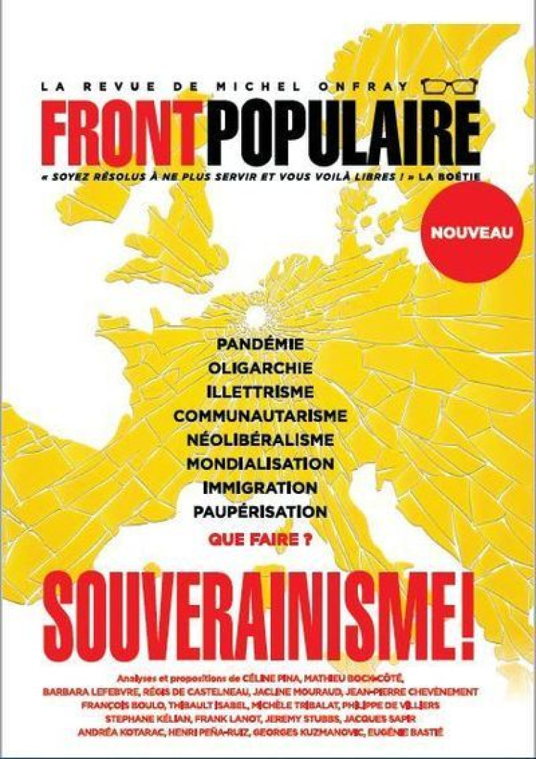 Front populaire - numéro 1 Souverainisme ! - Michel Onfray - DU PLENITRE