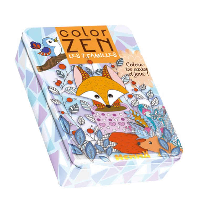 Color zen - Les 7 familles - Colorie tes cartes et joue ! -  Collectif - HEMMA