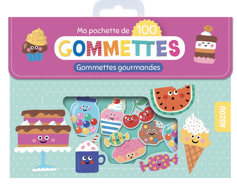 MA POCHETTE DE 100 GOMMETTES  - GOMMETTES GOURMANDES - Nastja Holtfreter - AUZOU