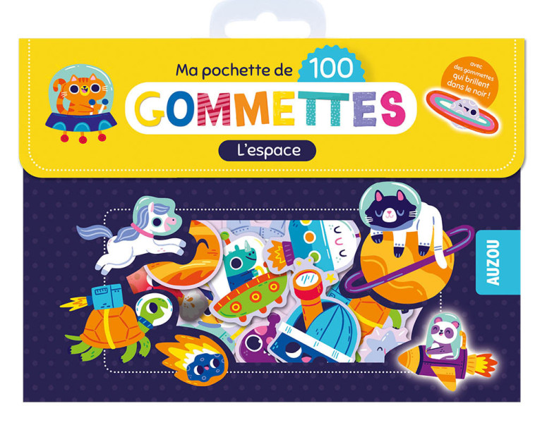 MA POCHETTE DE 100 GOMMETTES  - L'ESPACE - Lizzy DOYLE - AUZOU