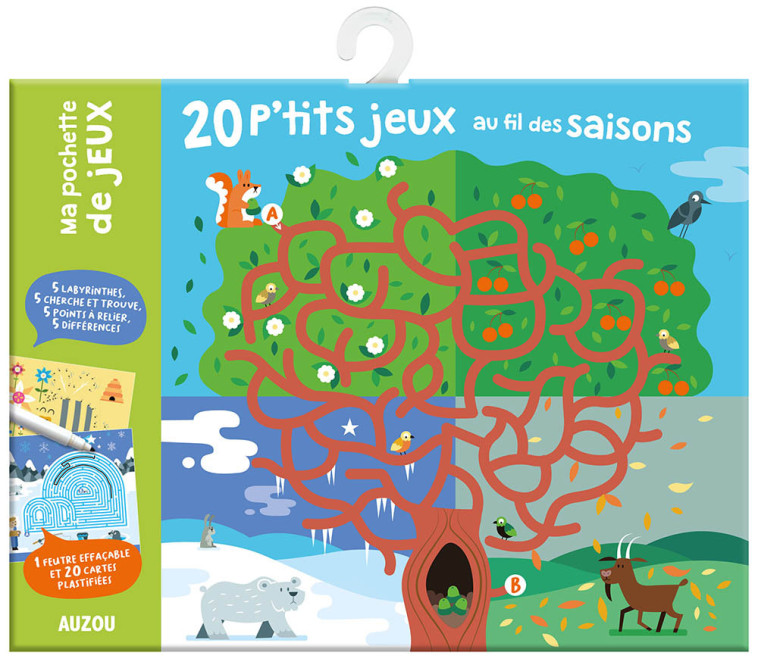 MA POCHETTE DE JEUX - 20 P'TITS JEUX AU FIL DES SAISONS - Tim Bradford - AUZOU