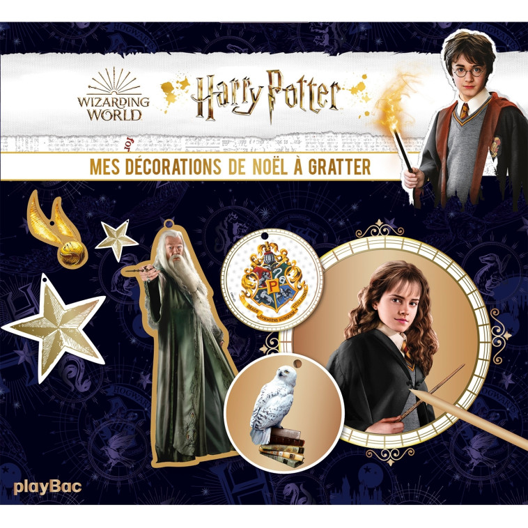 Harry Potter - Mes cartes à gratter Décorations de Noël -  Playbac Éditions - PLAY BAC