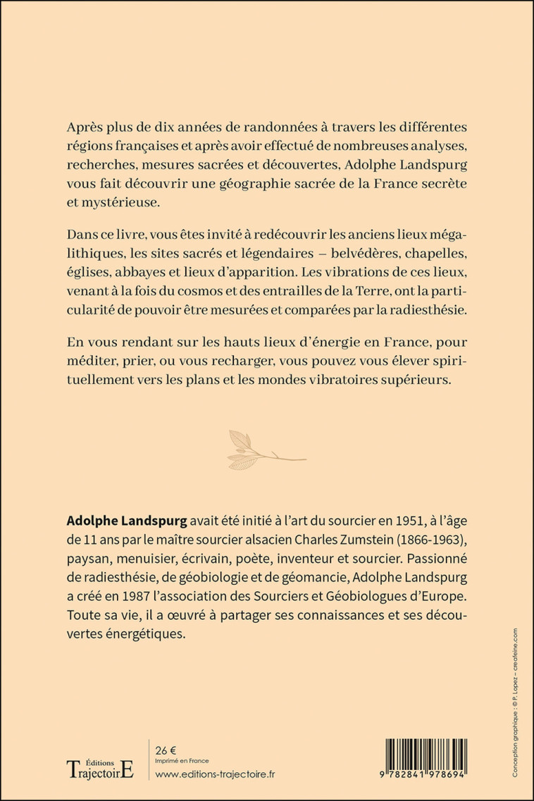 Les Hauts Lieux d'énergie en France - Adolphe Landspurg - TRAJECTOIRE