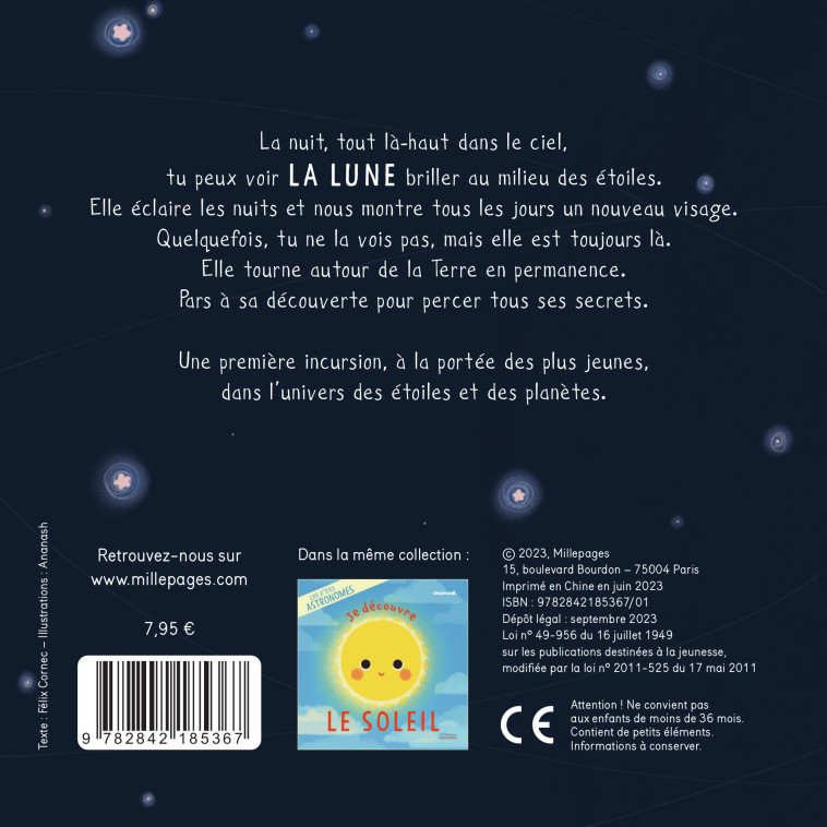 Les p'tits astronomes - Je découvre la Lune -  Ananash - MILLEPAGES