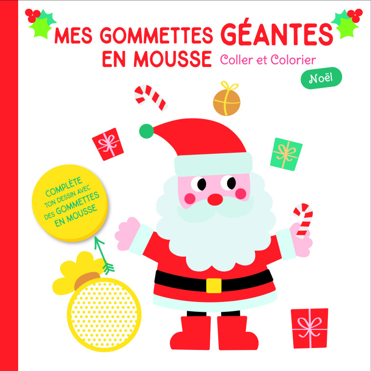 Mes gommettes géantes en mousse Père Noël de face (couverture rouge)  - XXX - TAM TAM EDTS