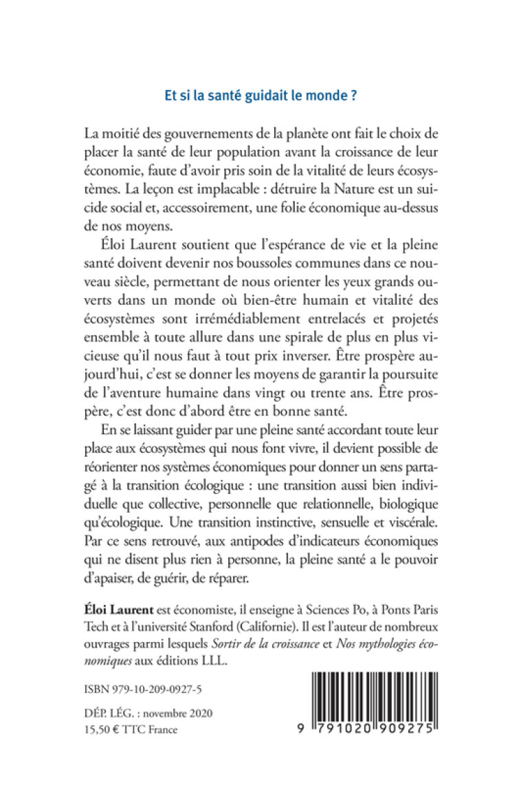 Et si la santé guidait le monde ? - Éloi Laurent - LIENS LIBERENT