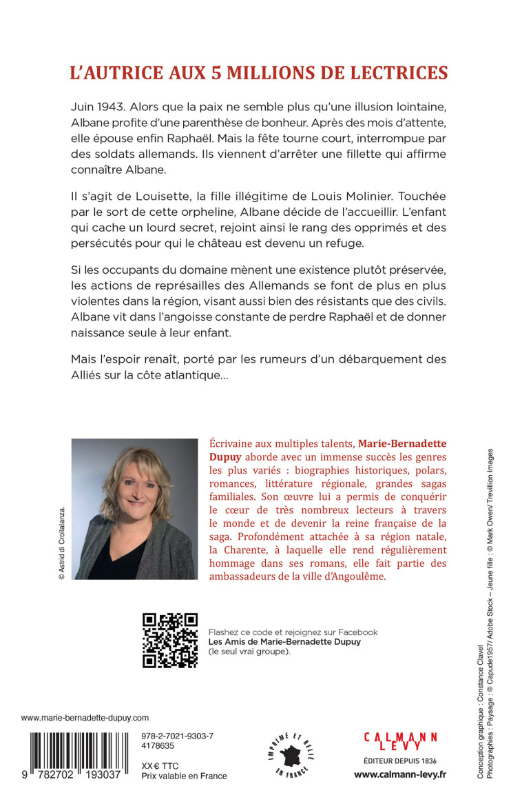Albane, T4 - Des coeurs dans la tourmente - Marie-Bernadette Dupuy, Marie-Bernadette Dupuy - CALMANN-LEVY