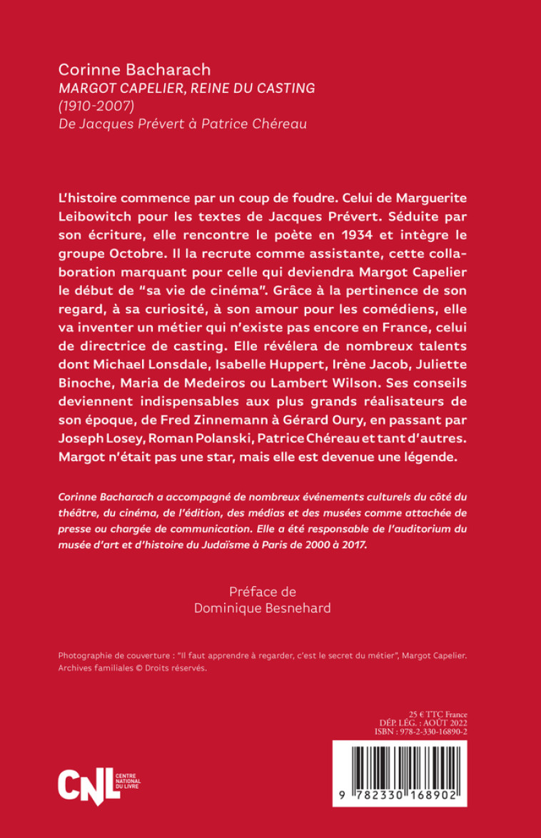 Margot Capelier, reine du casting (1910-2007) - Corinne Bacharach - ACTES SUD