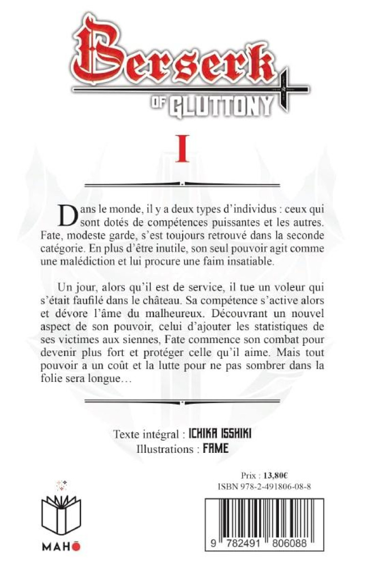 Berserk of Gluttony T01 (Light novel) - Ichika ISSHIKI,  Fame - MAHO 78